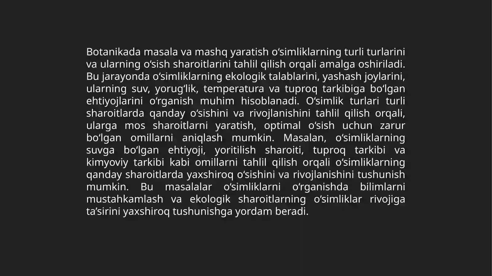 Botanikadan masalalar 4