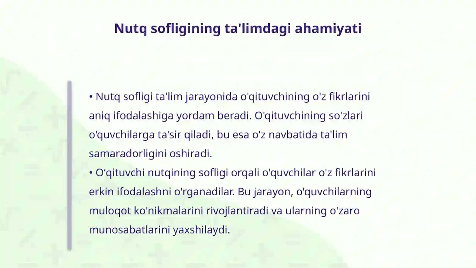 Oʻqituvchi nutqining sofligi 4