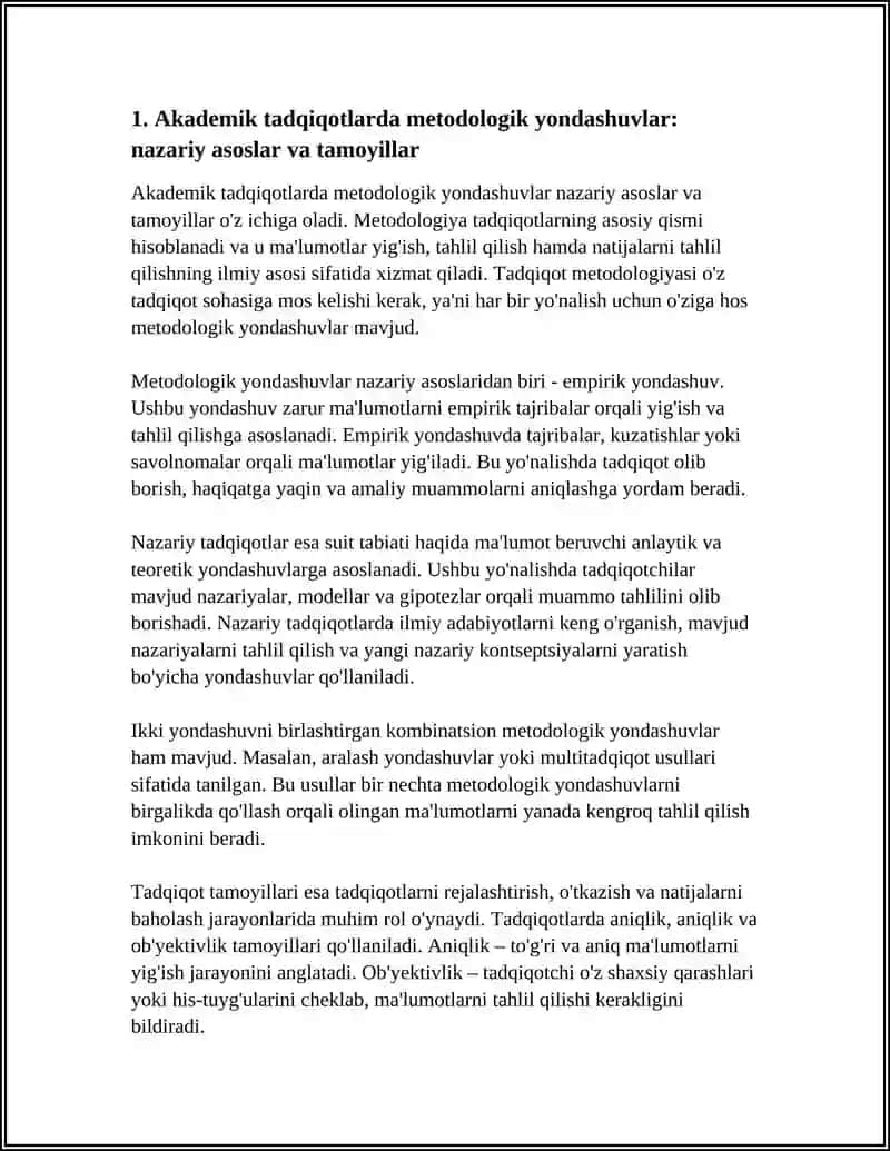 AKADEMIK TADQIQOTLARDA METOLOGIK YONDASHUVLAR 4