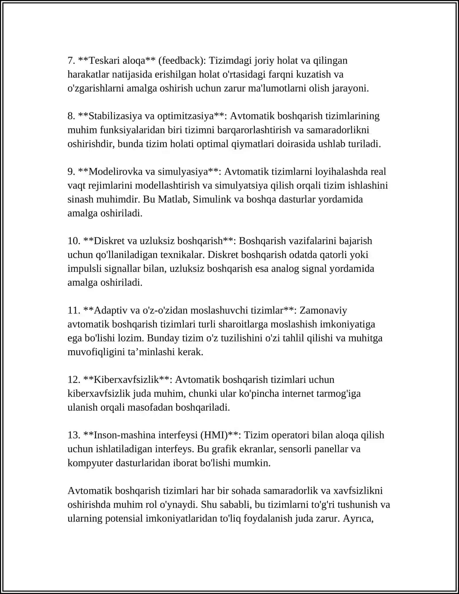 AVTOMATIK BOSHQARISH TIZIMLARI HAQIDA MAʼLUMOT 4