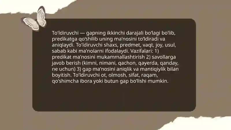 Gapning ikkinchi darajali bolaklari haqida ma'lumot 4