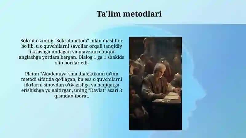 Yunon faylasuflari asarlarida o'qtuvchilarning kasbiy maxoratini takomillashtirish togrisida 4