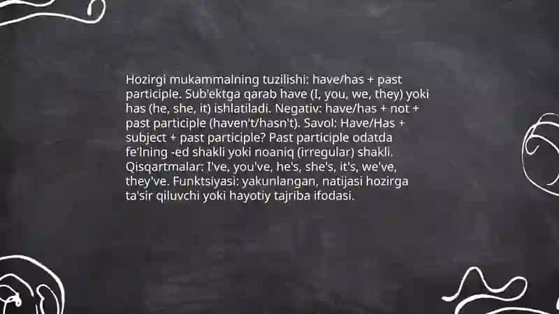 Present Perfect 4