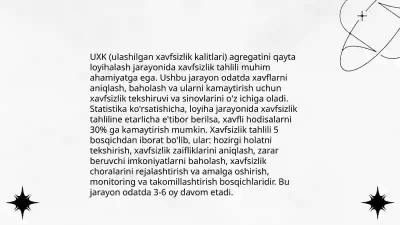 UXK agregatini qayta loyihalash orqali xavfsizlikni taʼminlash 4