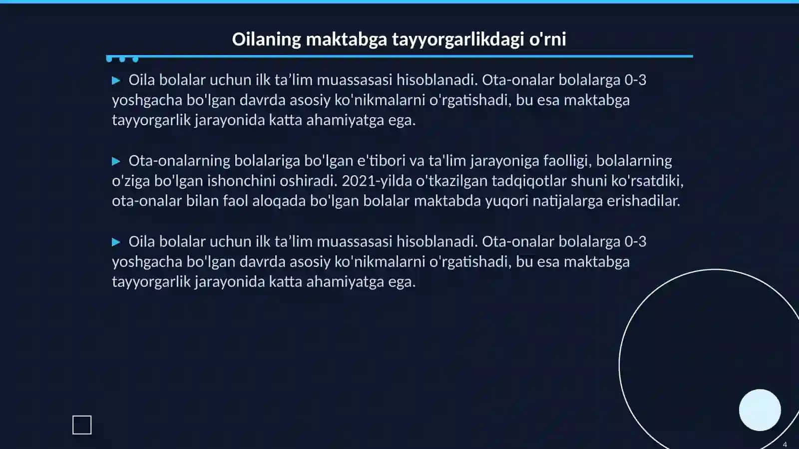 Bolalarni maktabga tayyorlashda maktabgacha taʼlim tashkiloti va oila hamkorligi 4