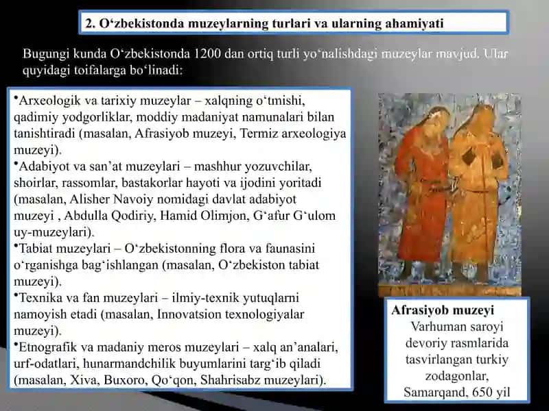 O‘zbekistonda muzeylar va muzey ishi 4