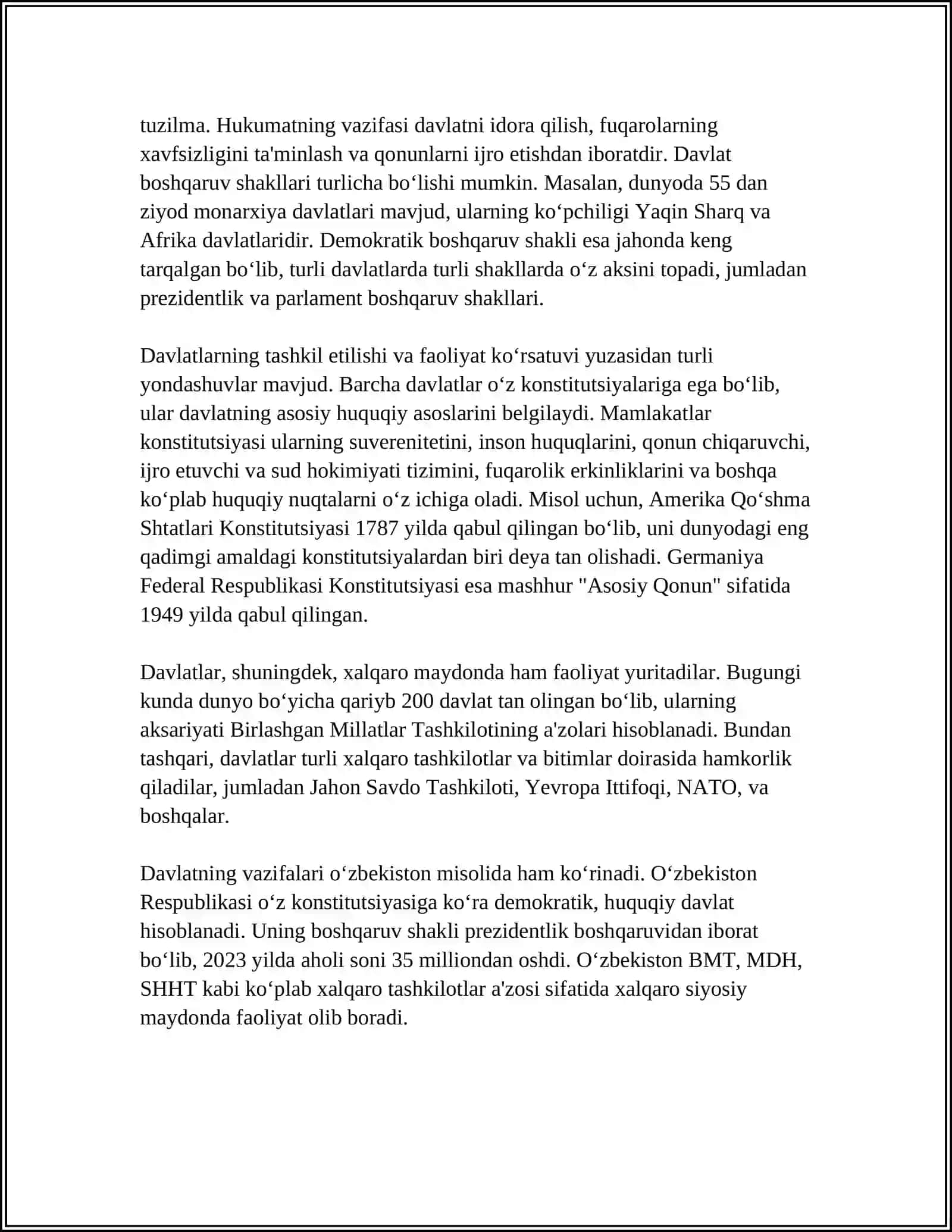Davlat Tushunchasi va Uning Xususiyatlar 4