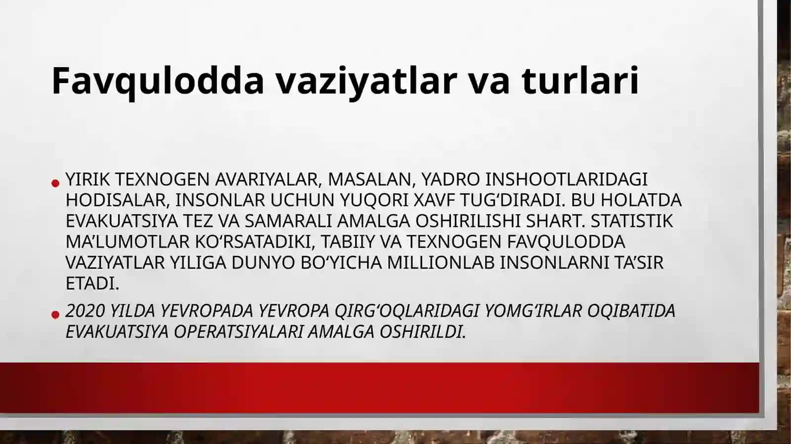 Evakuatsiya Mexanizmlari 4
