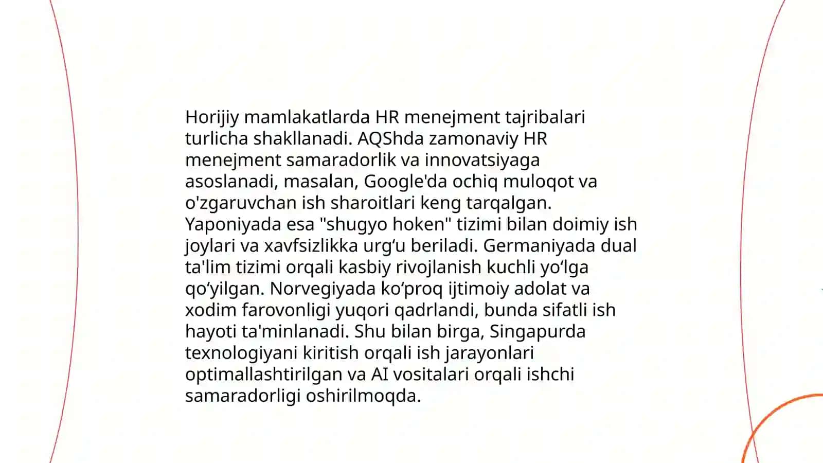 Inson resurslarini boshqarishning horijiy tajribalari 4
