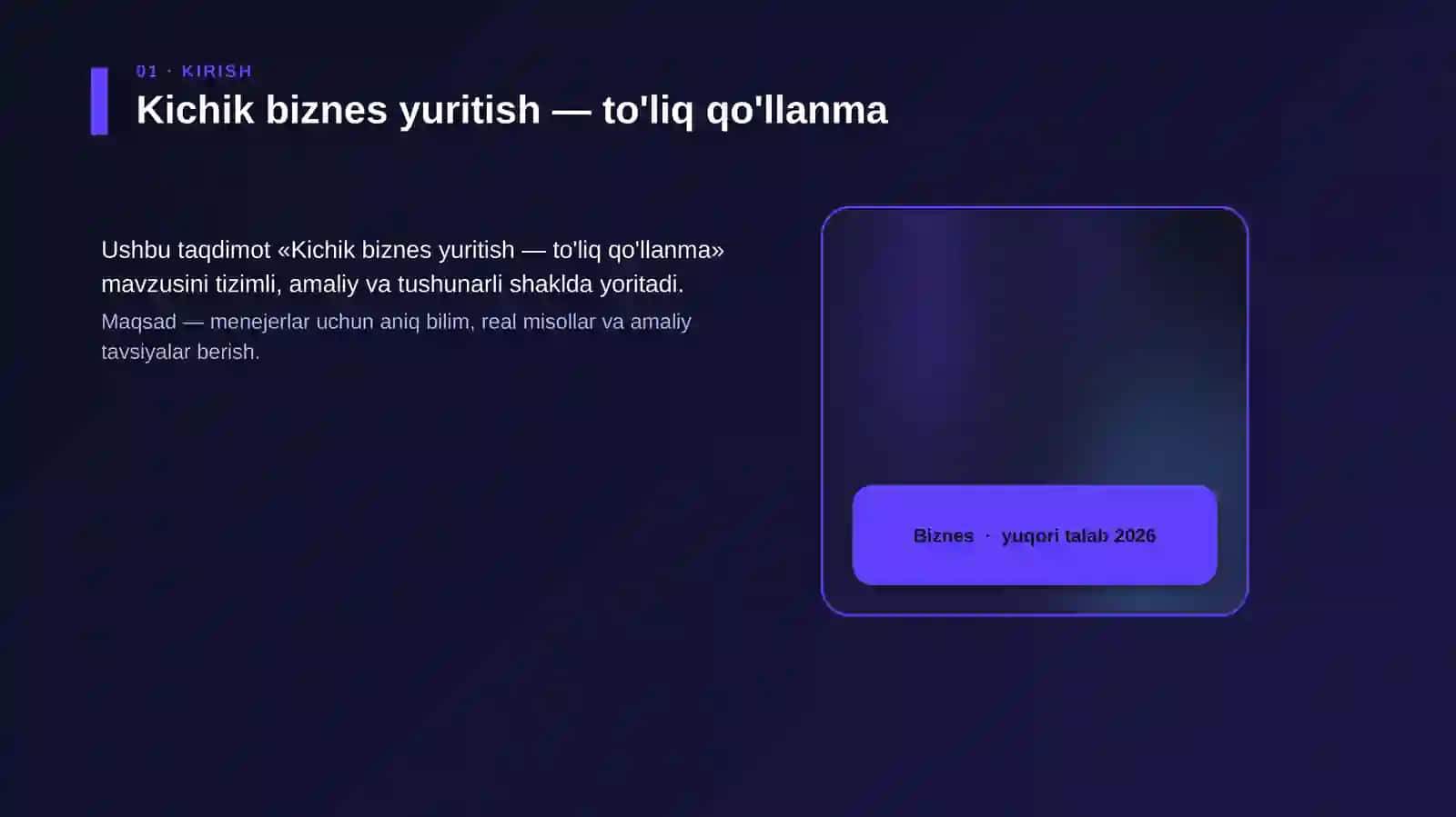 Kichik biznes yuritish — to'liq qo'llanma 4