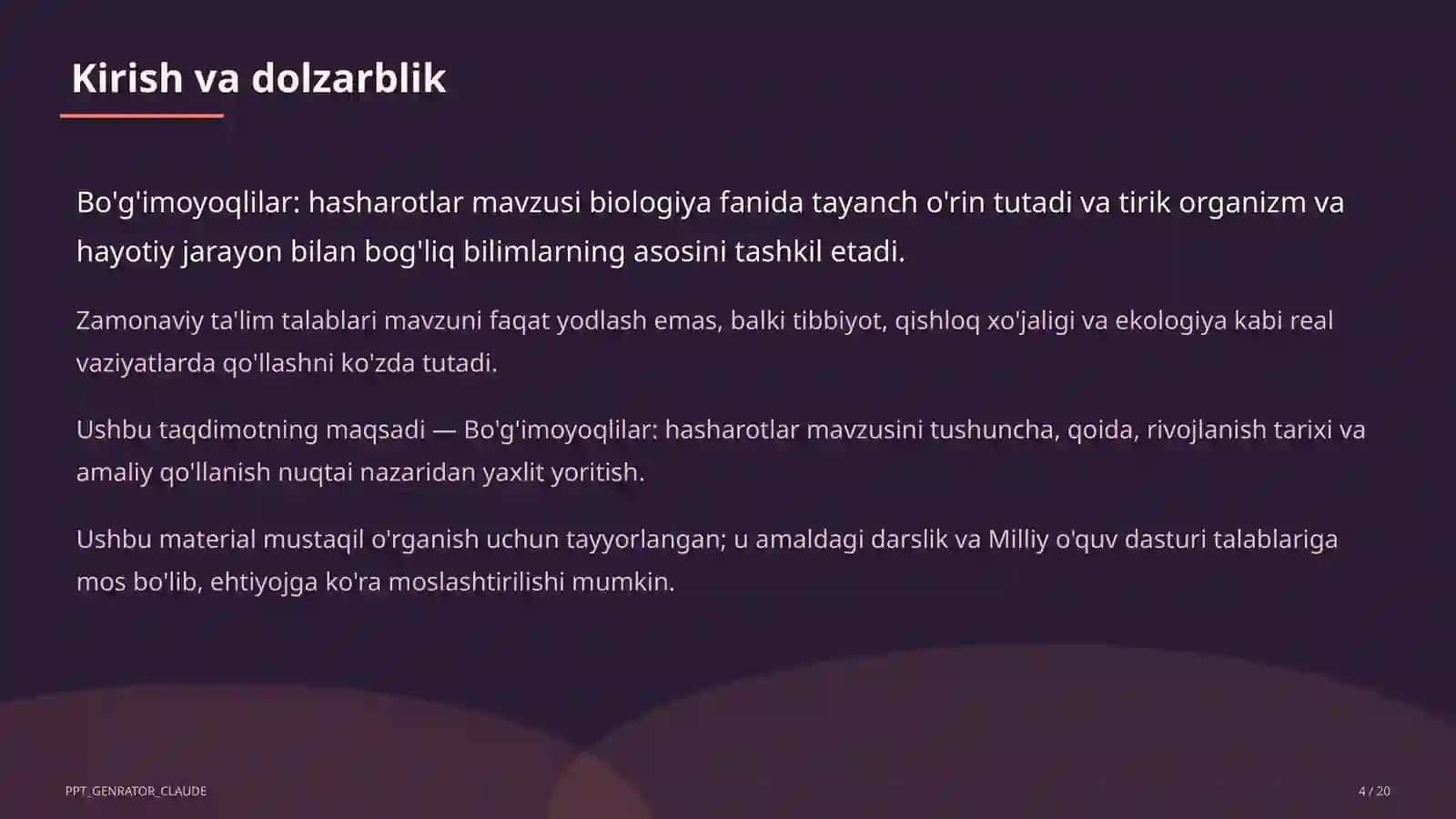 Bo'g'imoyoqlilar: hasharotlar (7-sinf) 4