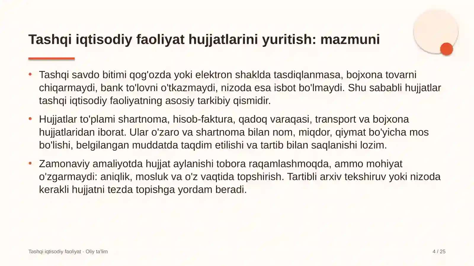 Ziyorat turizmida tashqi iqtisodiy faoliyat hujjatlarini yuritish 4