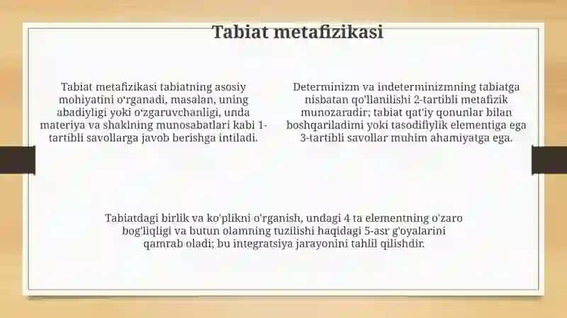 Tabiat Falsafasi 4
