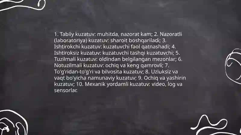 Psixologiya va muhandislik psixologiyasi fanlari metodlarining klassifikatsiyasi 4