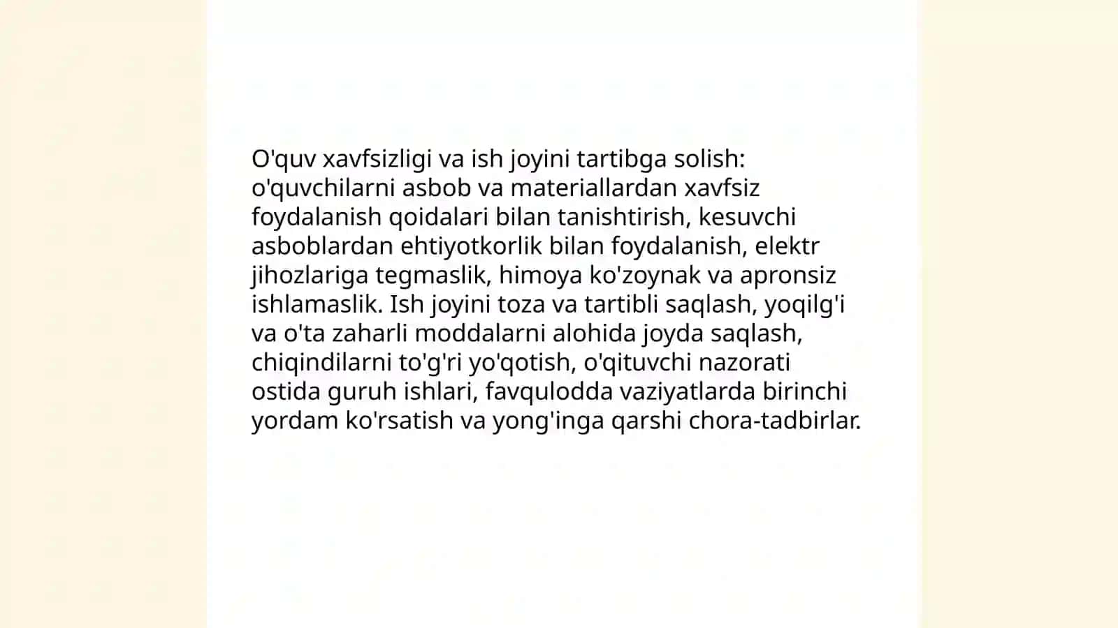 Texnologiya fanining maqsad va vazifalari (1-4 sinflar) 4