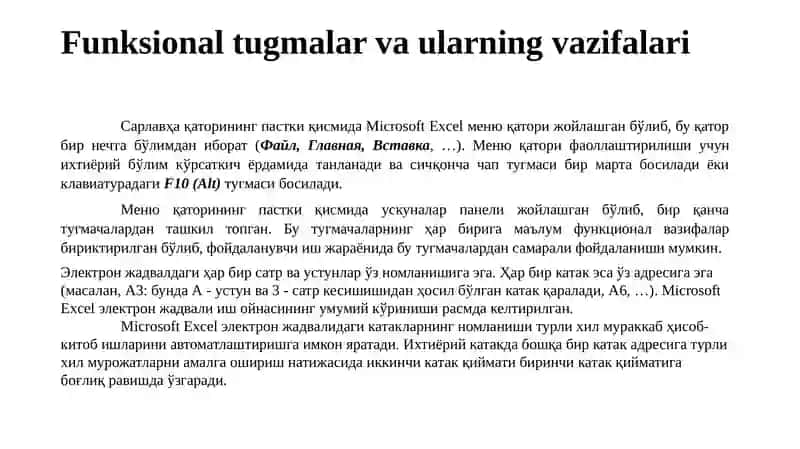 Microsoft Excel 4