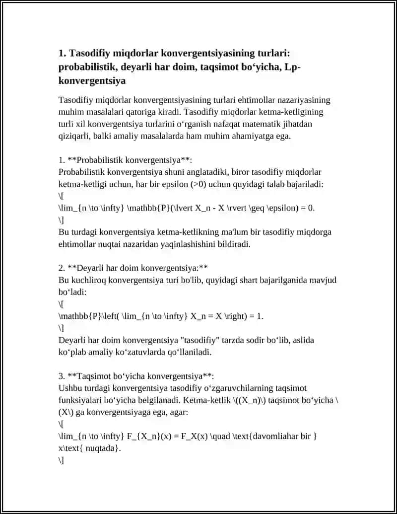 EHTIMOLLAR NAZARIYASINING LIMIT TEOREMALARI 4