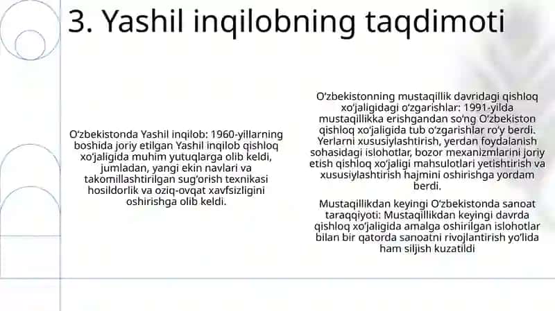Mustaqillik Yillarida Qishloq Xo‘Jaligi Va Sanoat Sohasidagi O‘Zgarishlar 4
