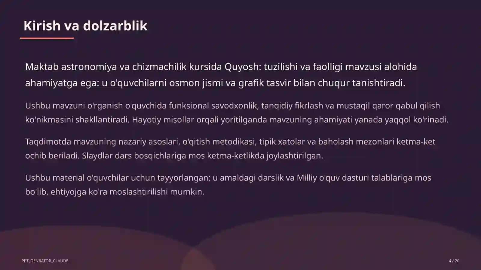 Quyosh: tuzilishi va faolligi (11-sinf) 4