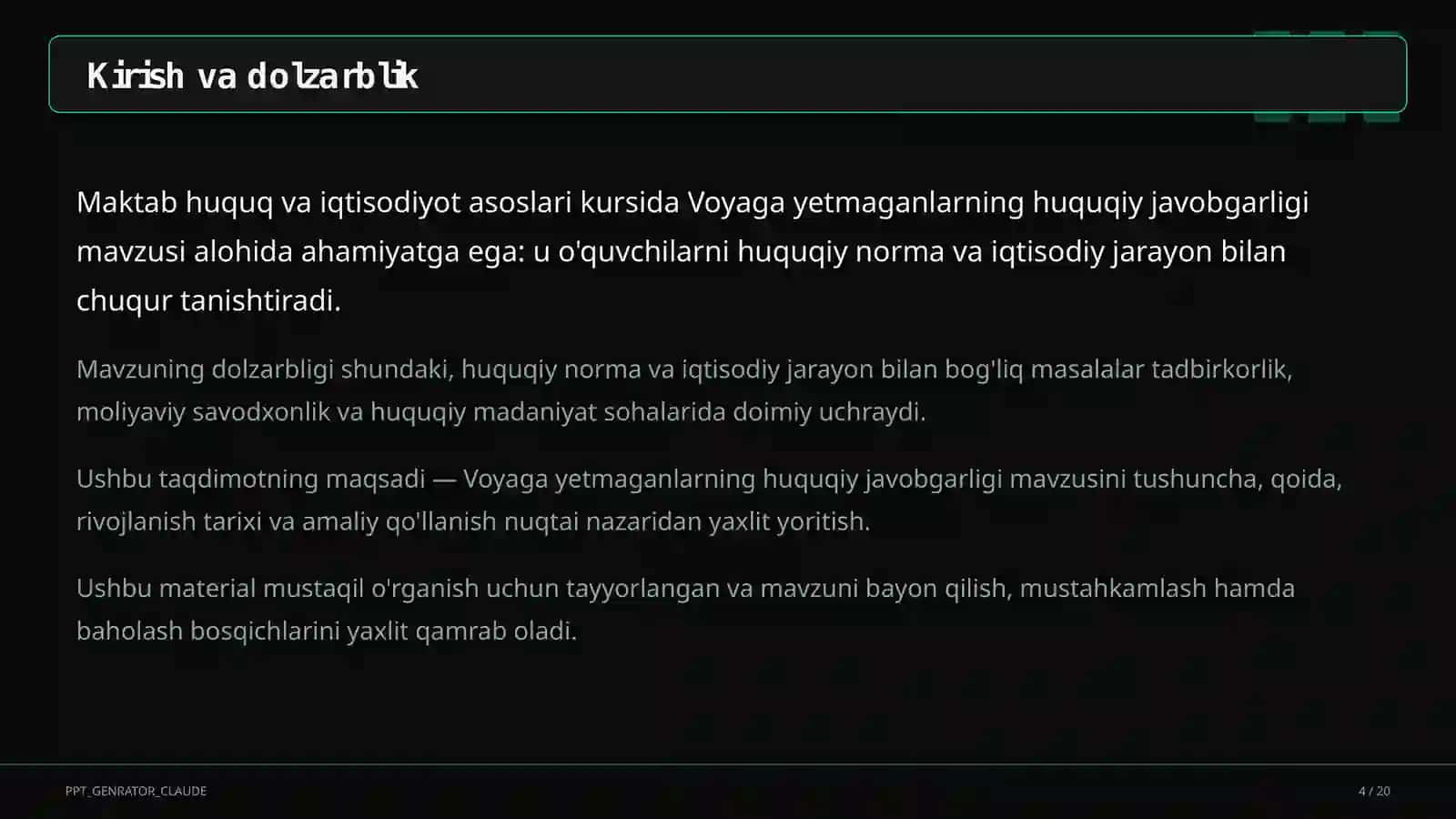 Huquq va iqtisodiyot asoslari (9–11) 4