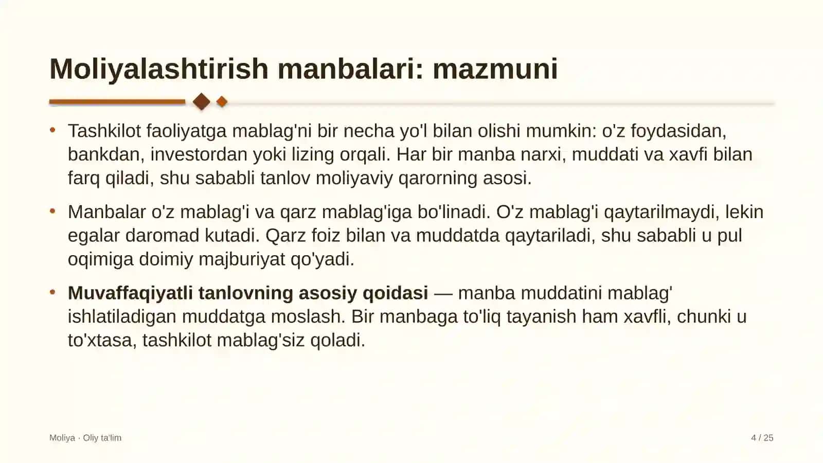 Qishloq maktablarida moliyalashtirish manbalari 4