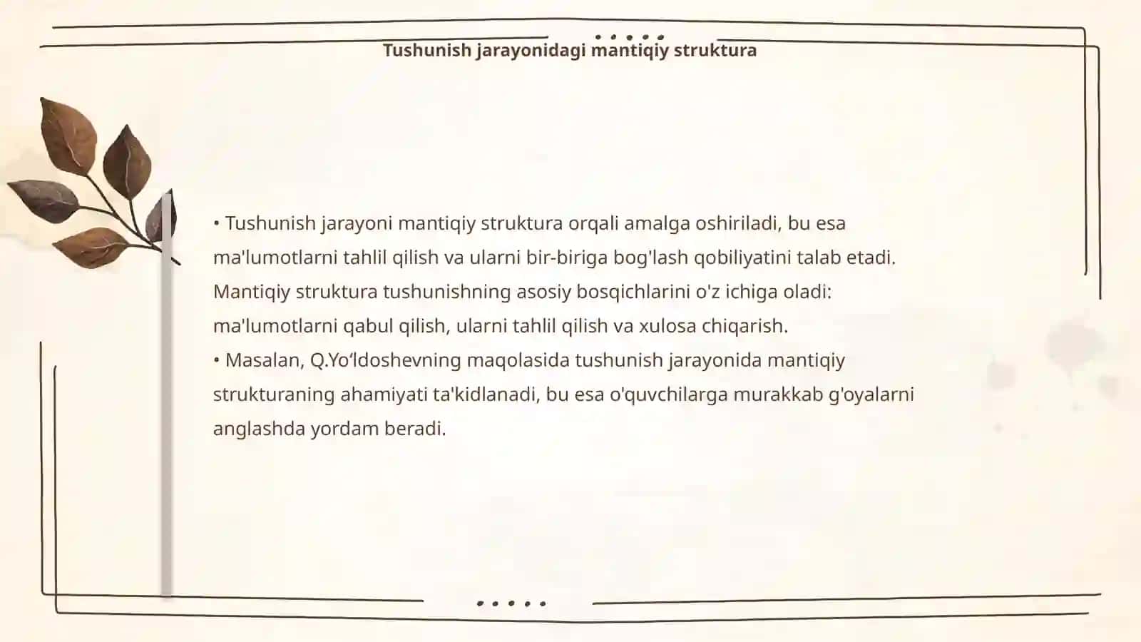 Anglash va tushuntirish: nazariy asoslar 4