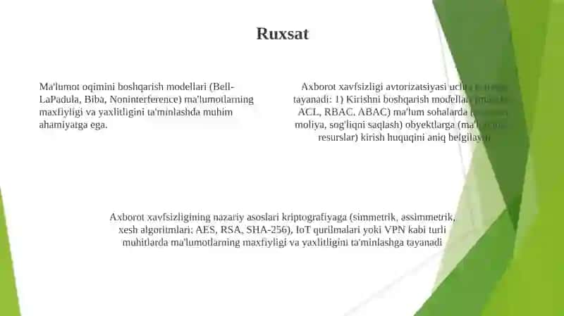 Axborot xavfsizligini taʼminlashning gʻoyaviy-nazariy asoslari 4