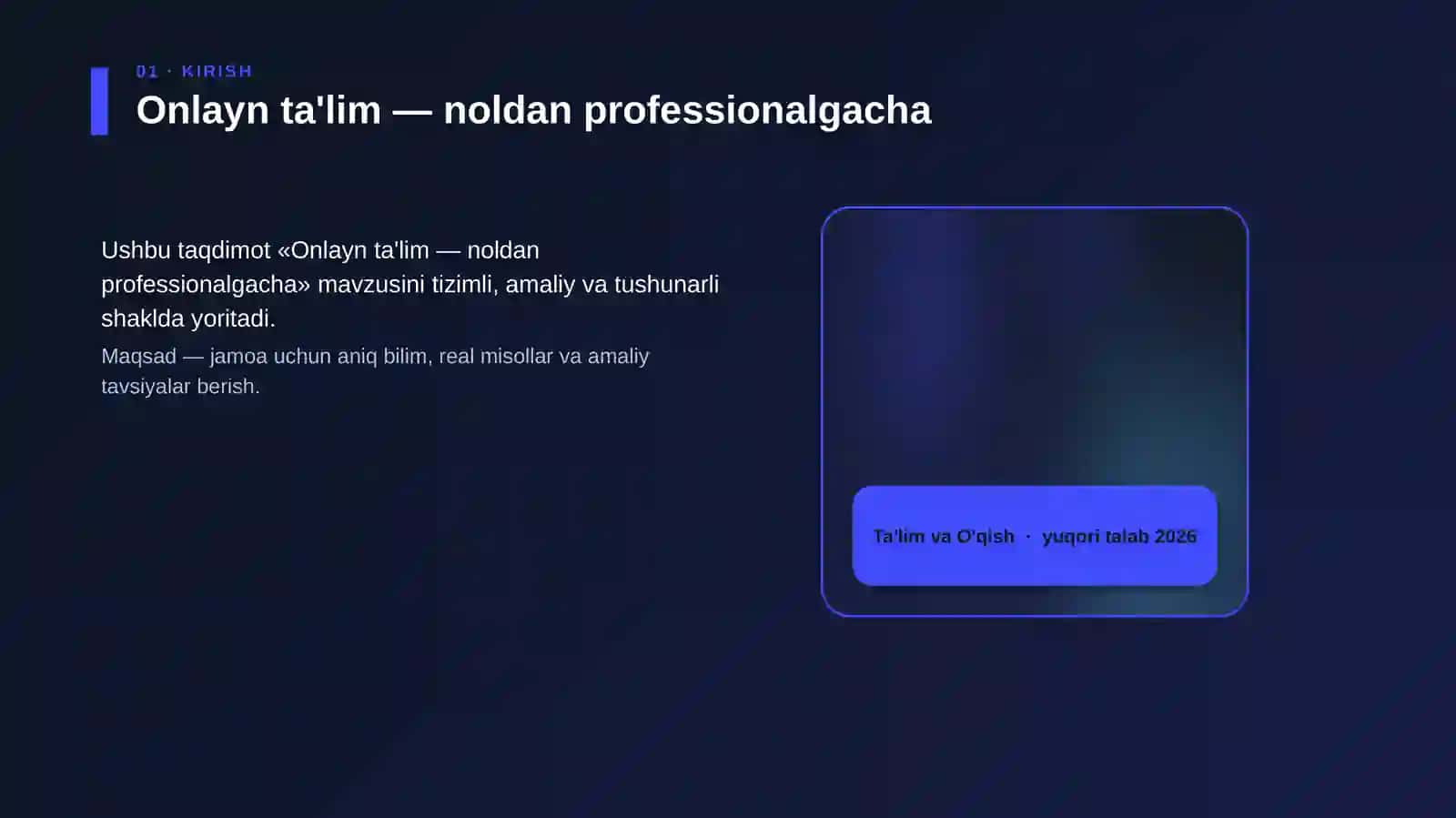 Onlayn ta'lim — noldan professionalgacha 4