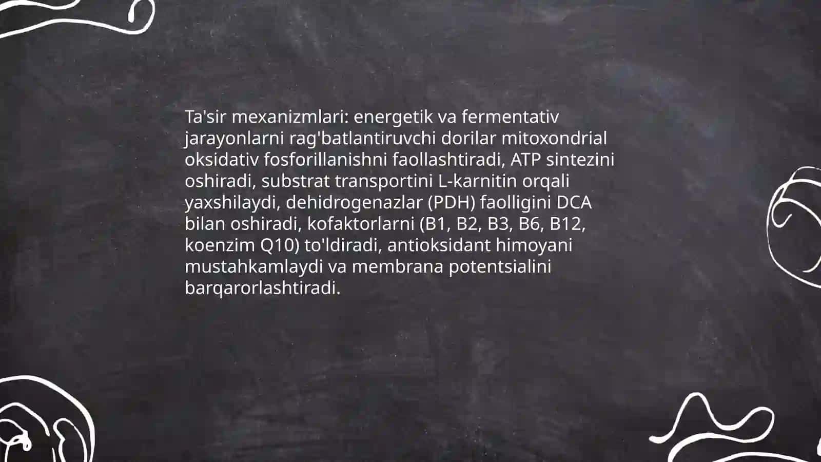 Metabolizmni faollashtiruvchi va karreksiyalovchi dori vositalarining klinik farmakologiyasi 4