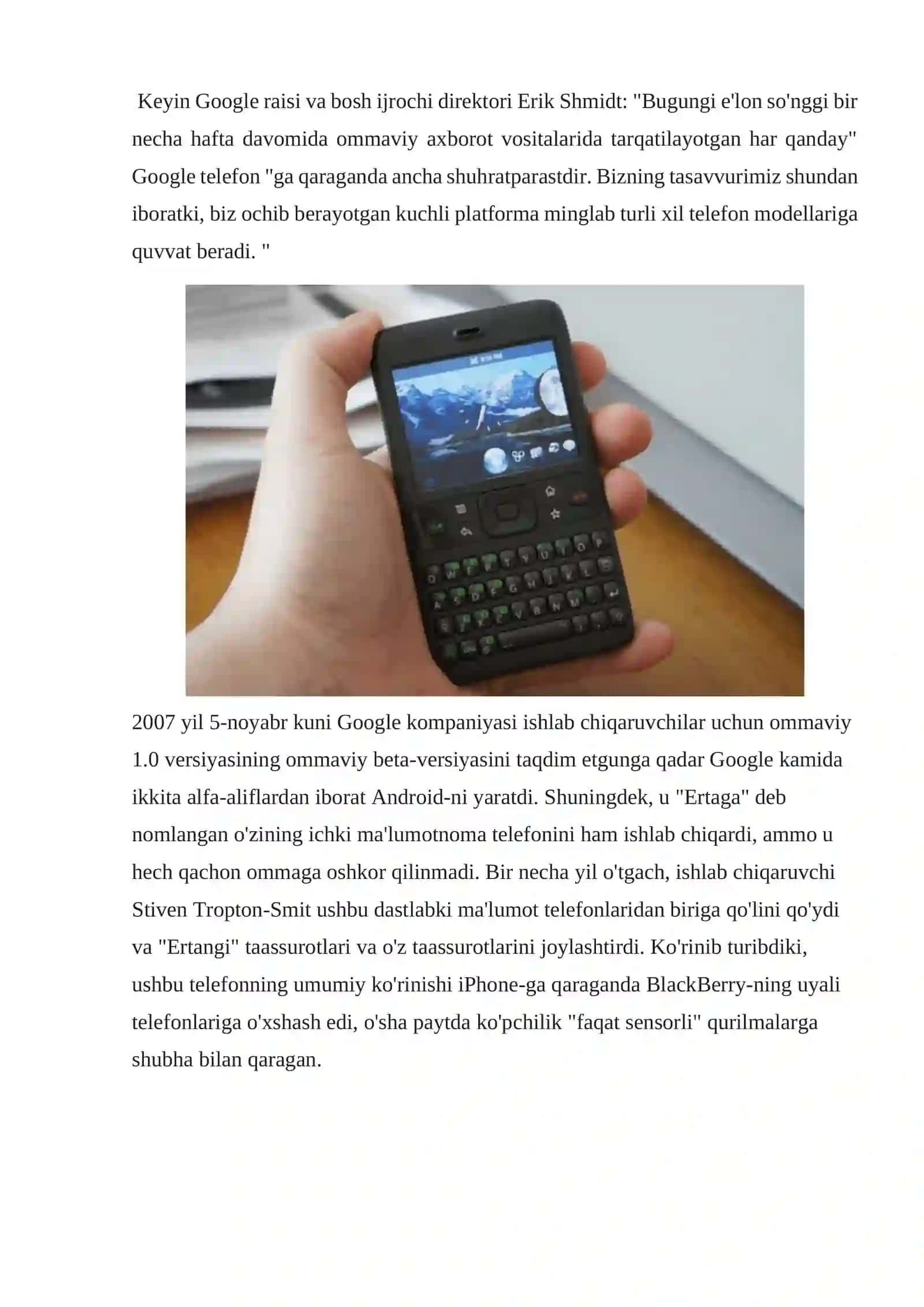 Mobil qurilmalarni dasturlash 4