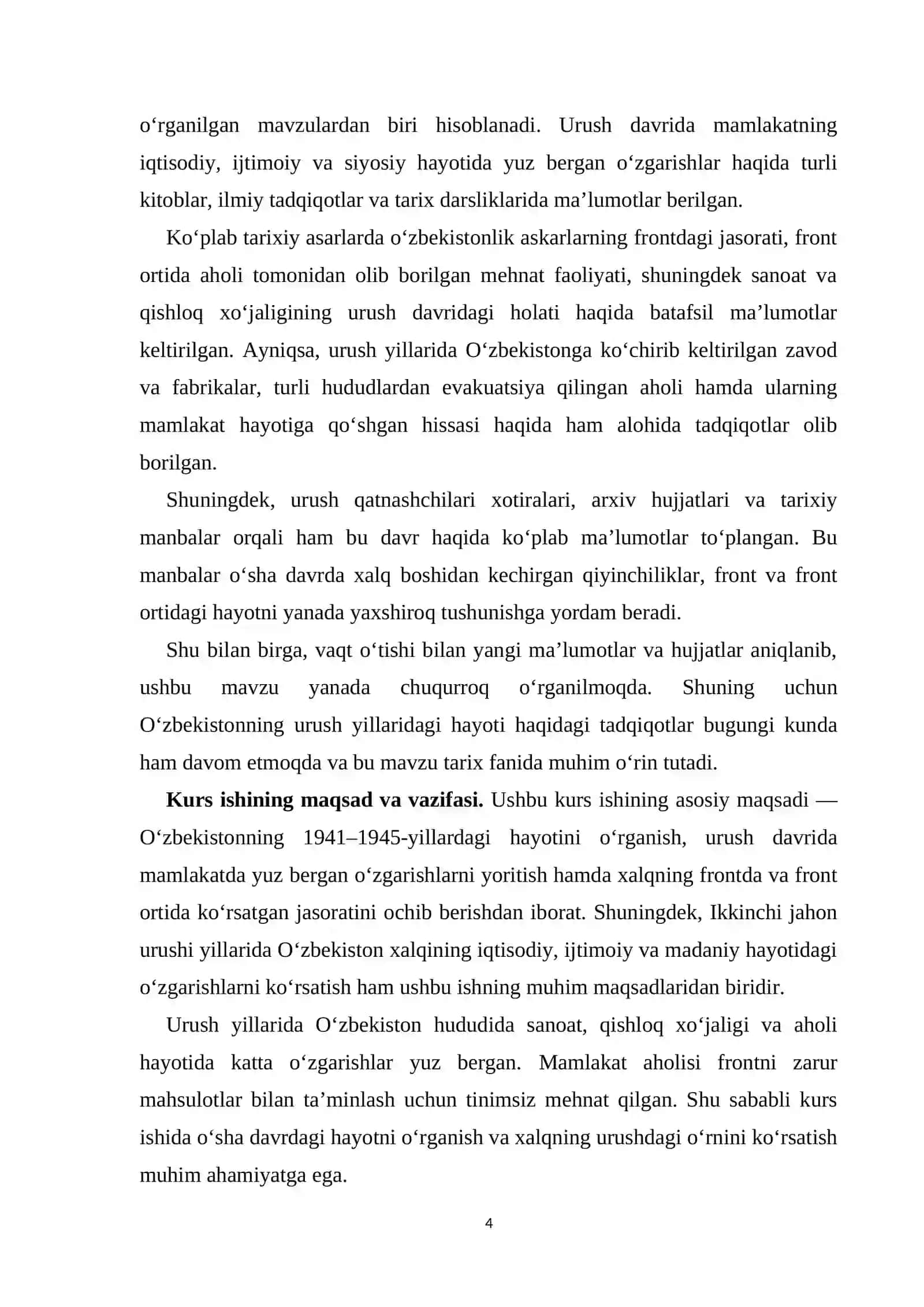 O’ZBEKISTON IKKINCHI JAHON URUSHI YILLARIDA (1941-1945-YILLAR) 4