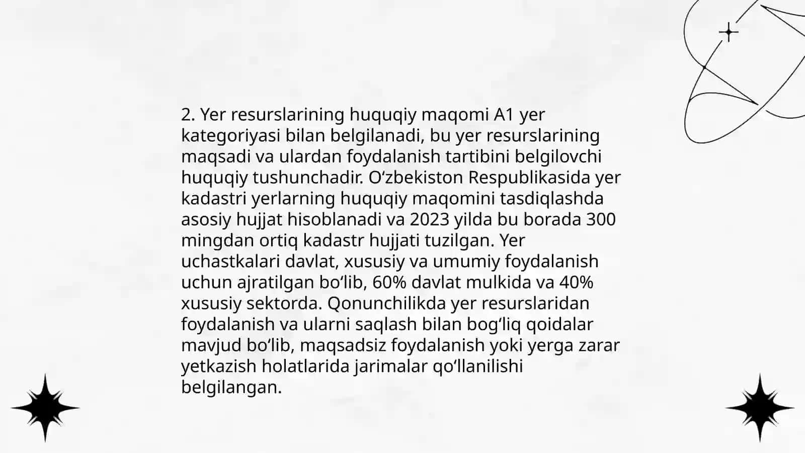 Yer resurslarini boshqarish boʻyicha maʼlumotlar bazasini yaratish 4