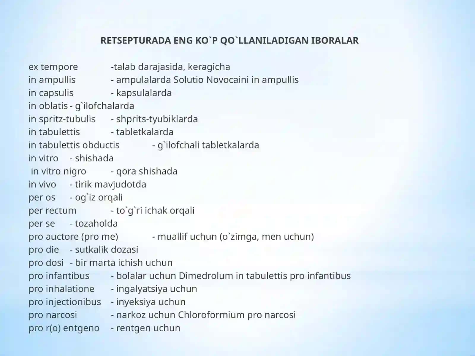 STANDART RETSEPTURA FORMULIROVKALARI KO‘MAKCHILARBILAN 4