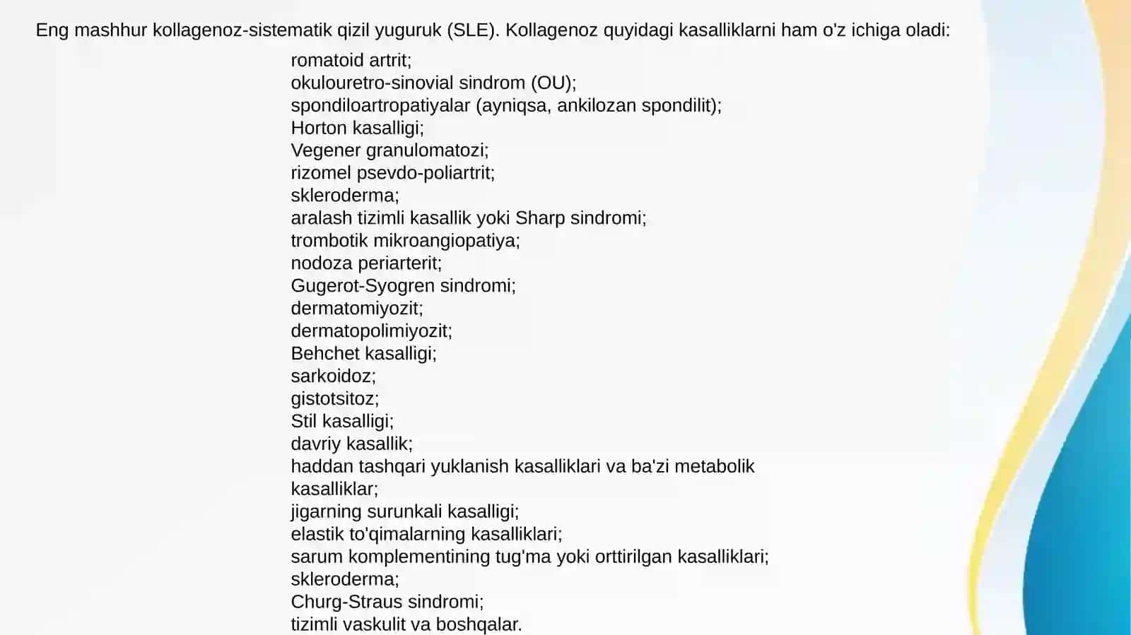 Kollagenozlar patogenezi va tashxisi 4