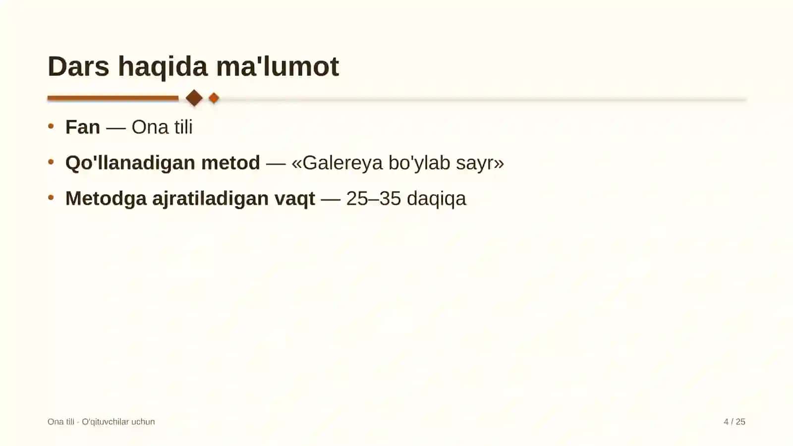 ona tili darslarida galereya bo'ylab sayr metodidan foydalanish 7795 4