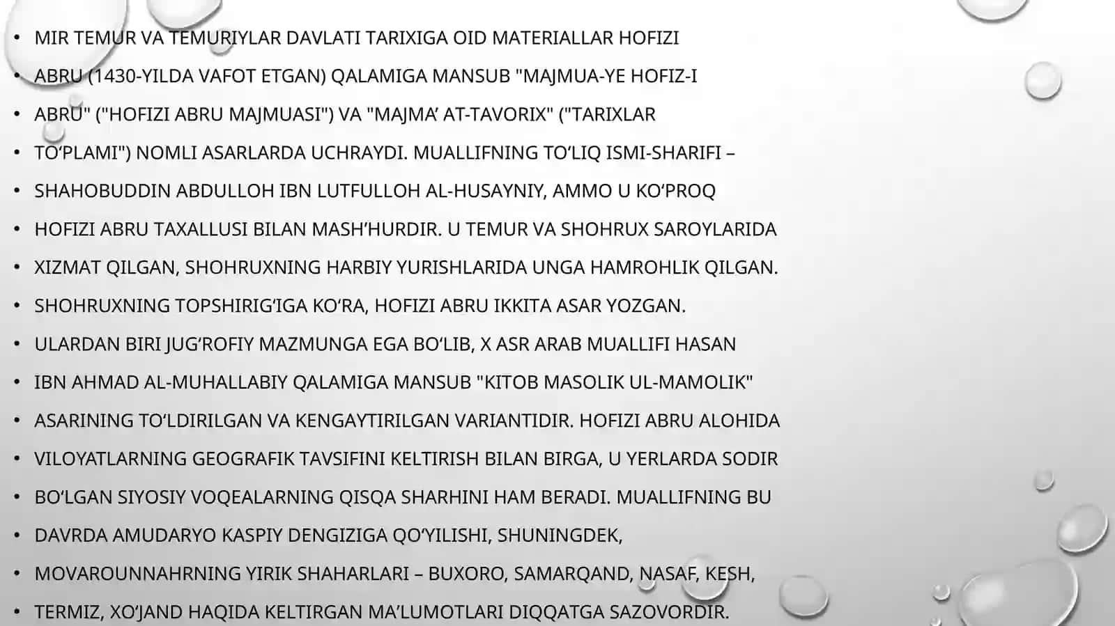 AMIR TEMUR VA TEMURIYLAR DAVRI TARIXIGA OID YOZMA MANBALAR {XIV ASRO’rtalari-xvasr} 4