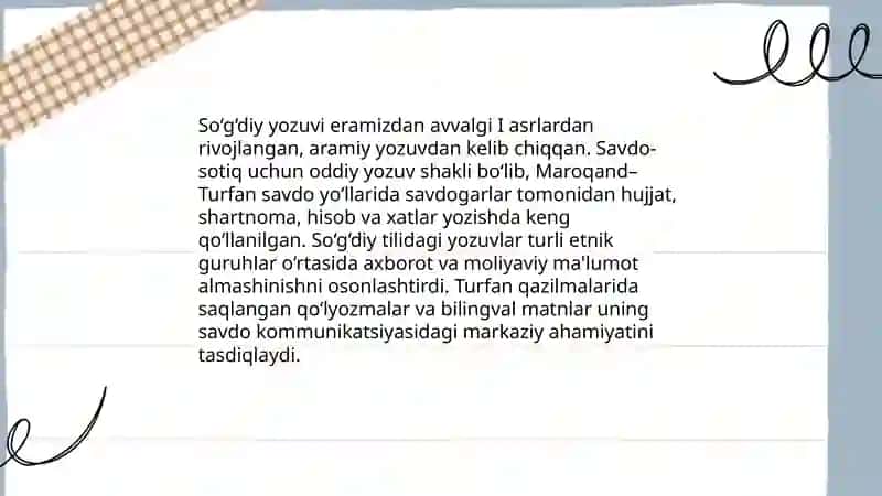 Orta Osiyo xalqlarining yozuv tarixi 4