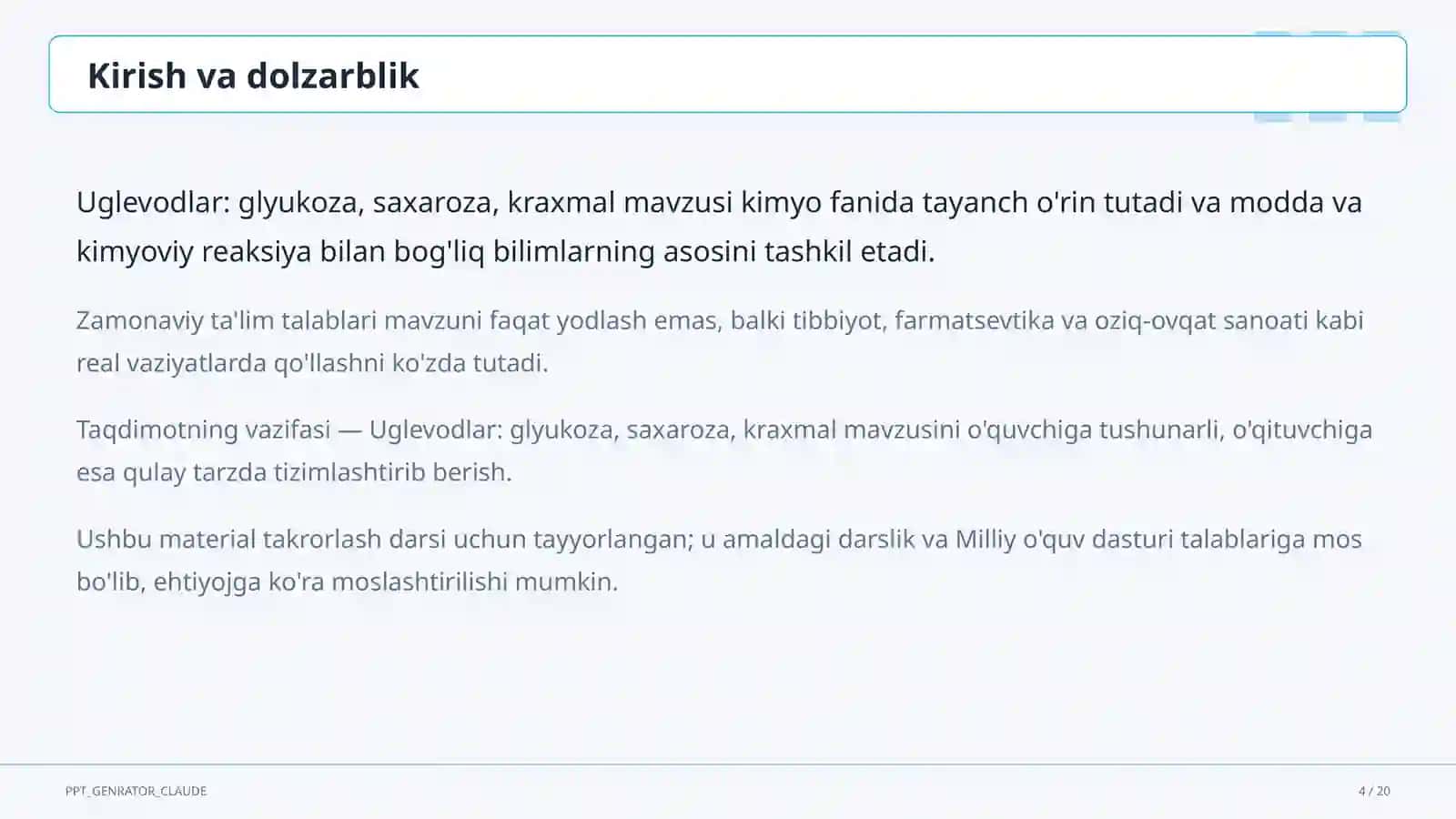 Uglevodlar: glyukoza, saxaroza, kraxmal (11-sinf) 4