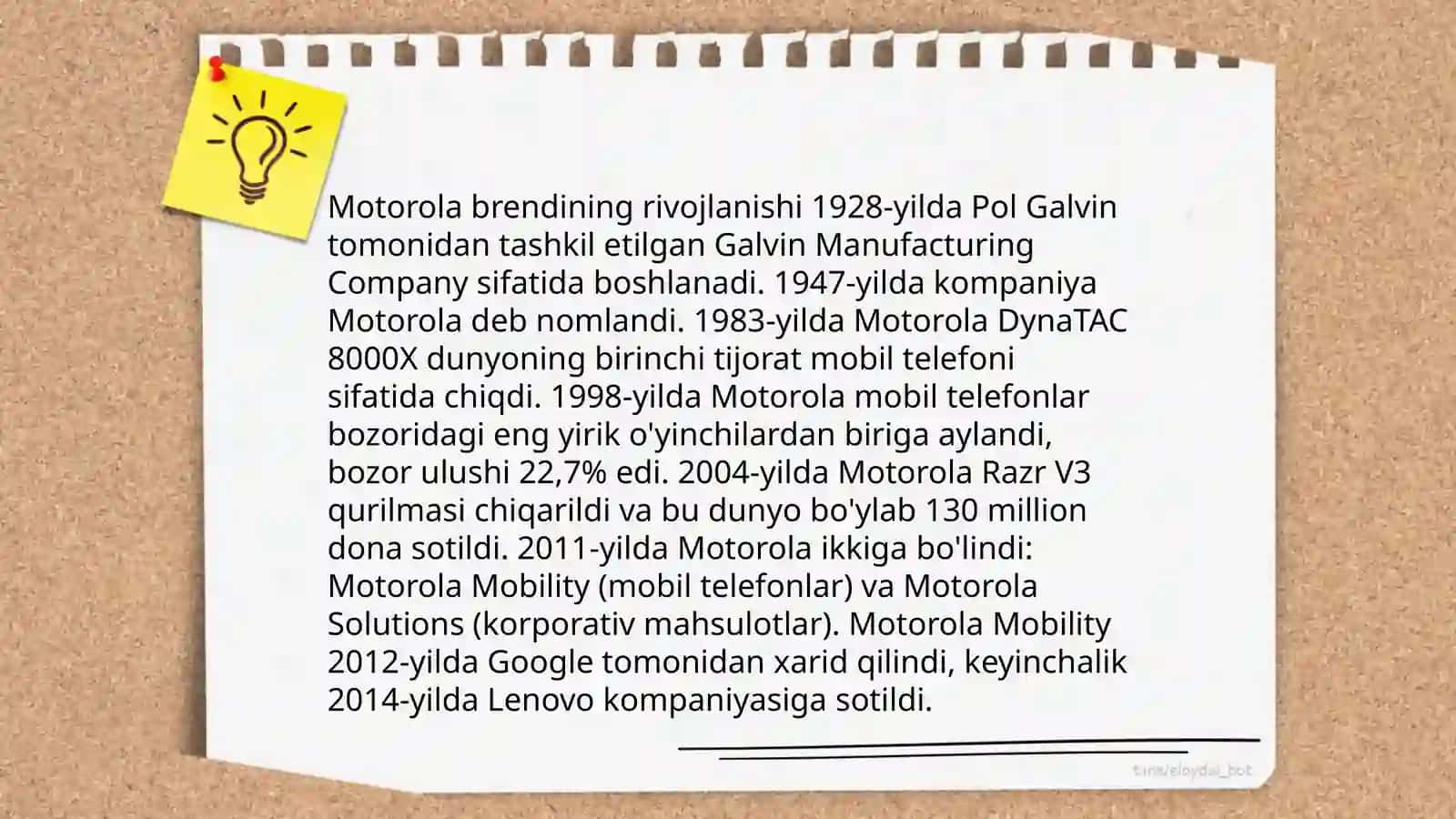 Motorola kompaniyasining tarixi 4