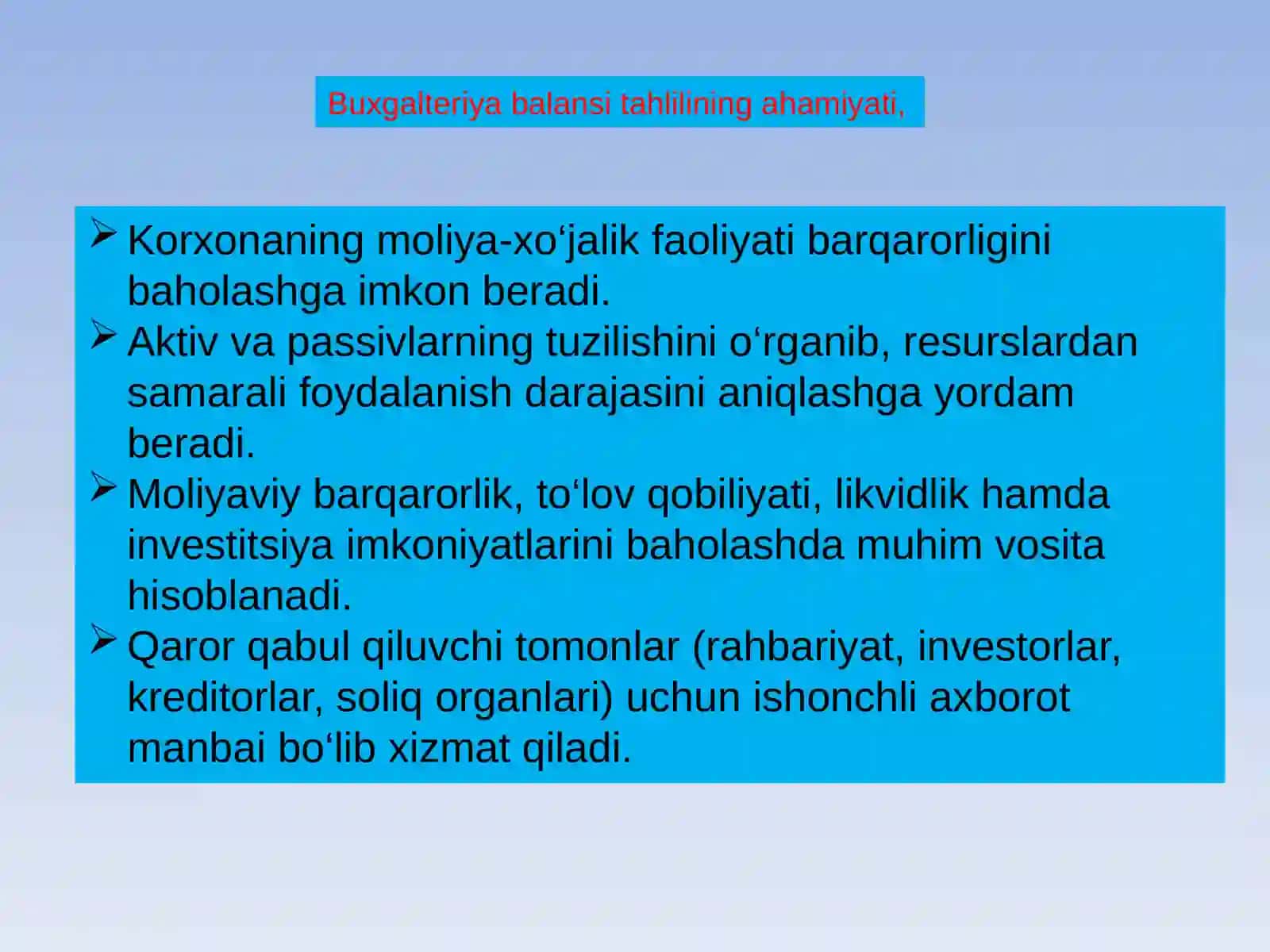 Buxgalteriya balansi tahlili 4
