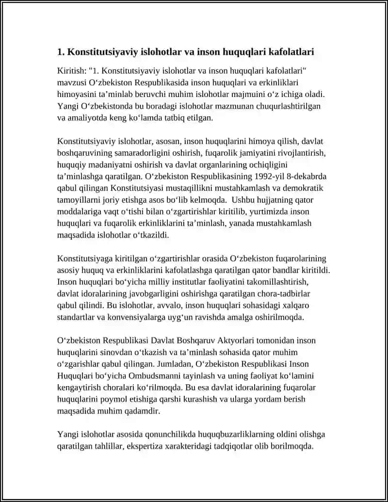 Konstitutsiyaviy islohotlar va inson huquqlari kafolatlari 4