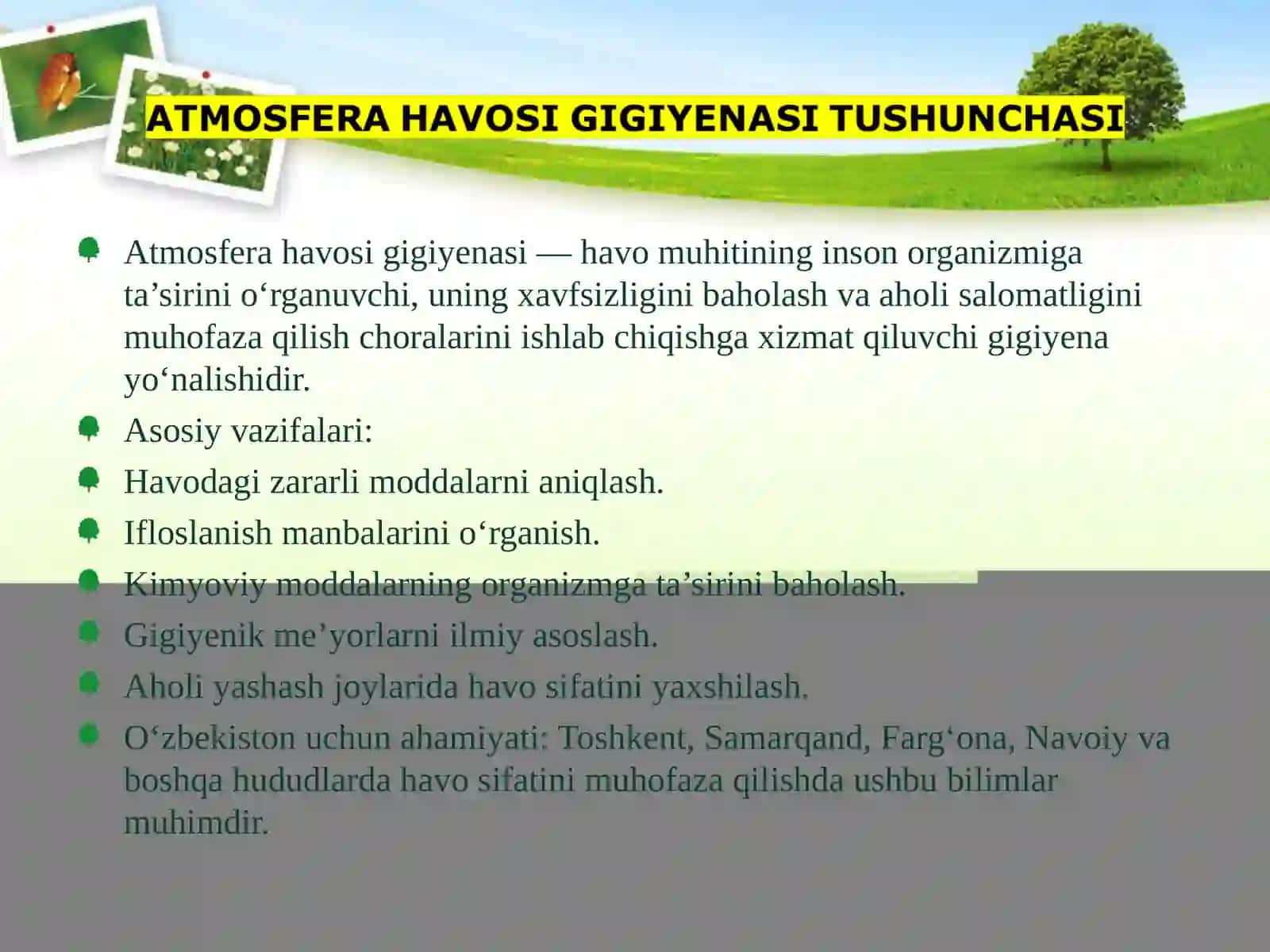 Atmosfera havosi gigiyenasining mazmuni va asosiy vazifalari 4