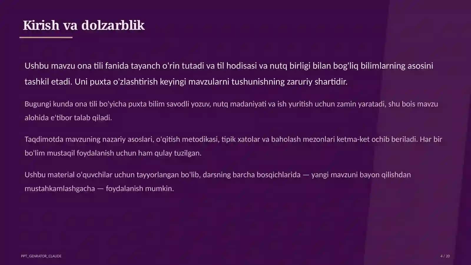 Fe'lning vazifadosh shakllari: ravishdosh va sifatdosh (7-sinf) 4