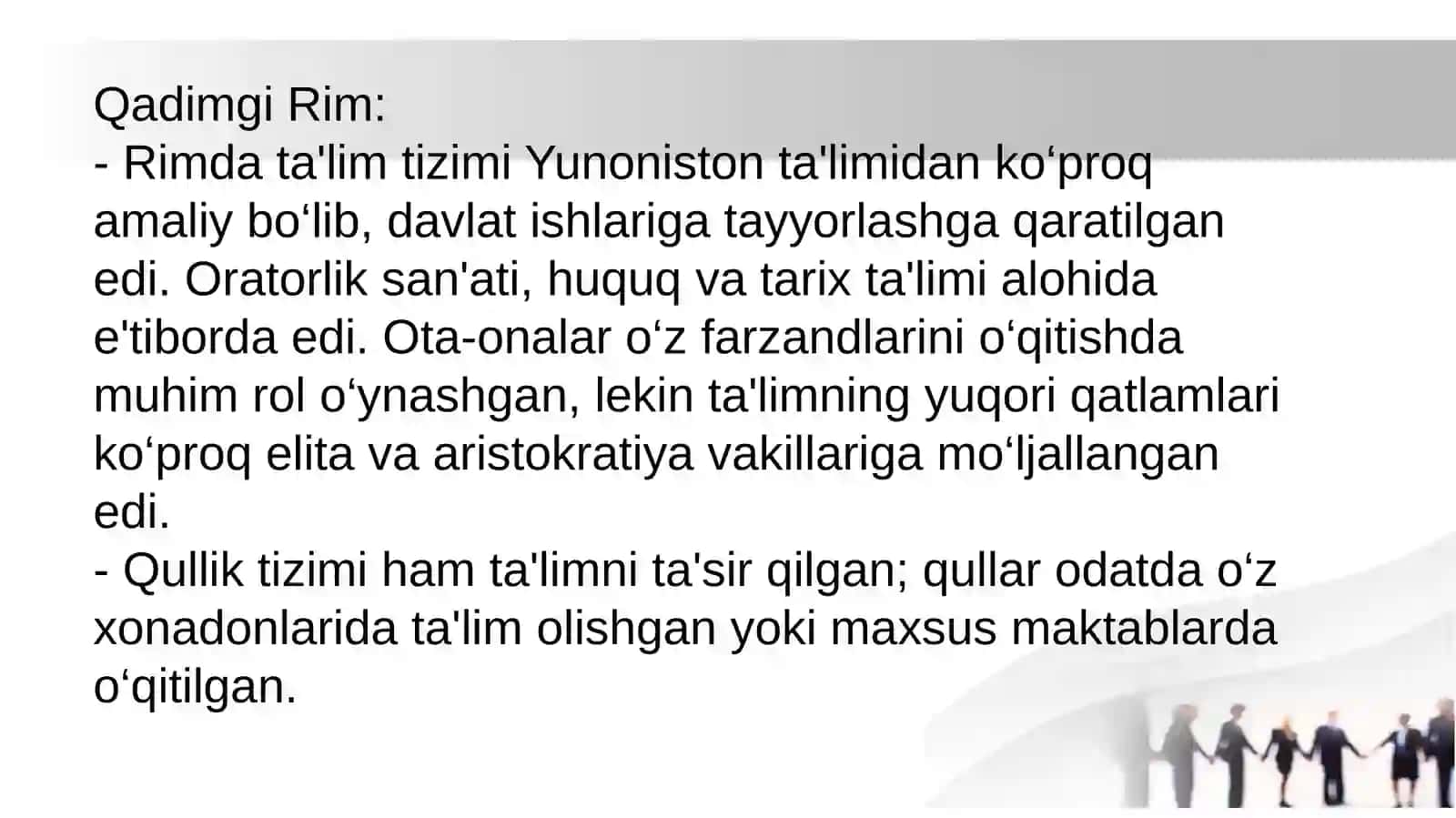 Qadimgi Yunoniston va Rim davlatlari ta'lim tizimi 4