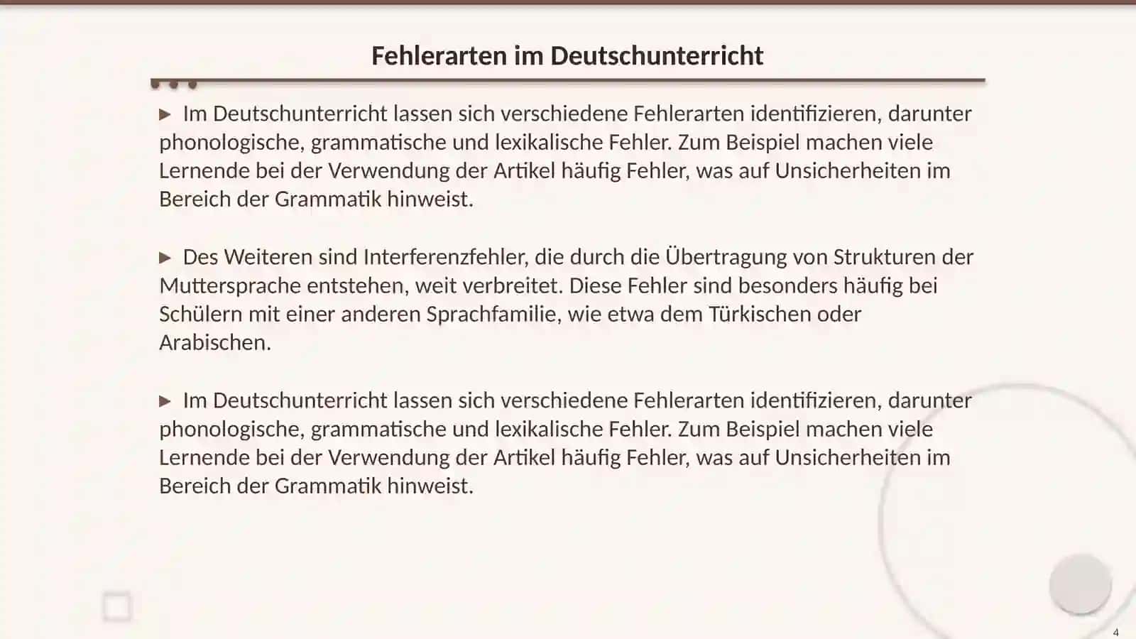 Fehlerarbeit (Methodik im Deutschunterricht) 4