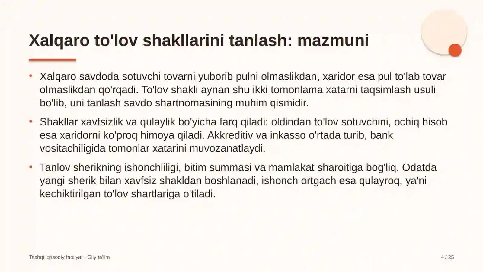 Aqlli shahar loyihalarida xalqaro to'lov shakllarini tanlash 4
