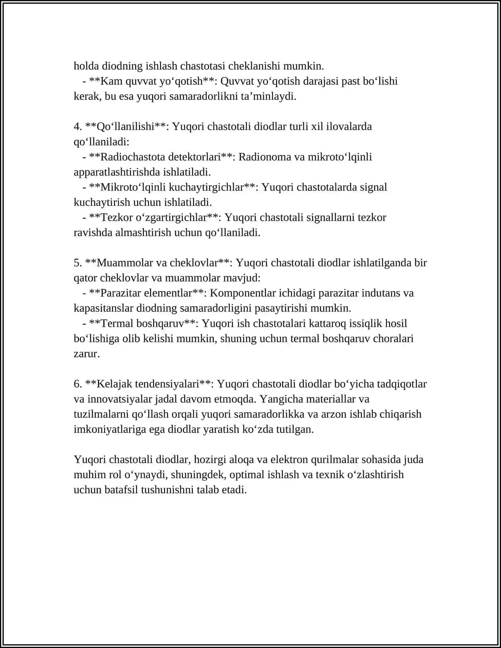 Yuqori chastotali diodlar 4