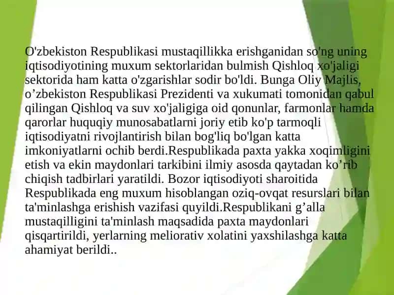 GIDROMELIORATIV TIZIMLARDAN FOYDALANISHDAGI MAVJUD QONUNLAR VA QOIDALAR 4