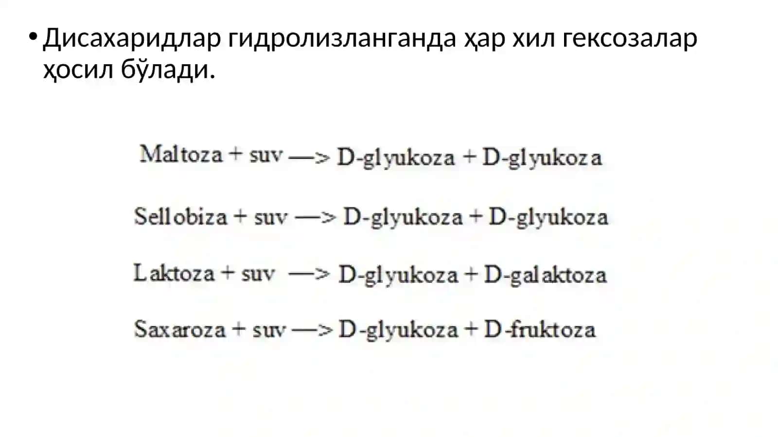 Ди- ва полисахаридларнинг кимёвий ва тиббий биологик хоссалари 4