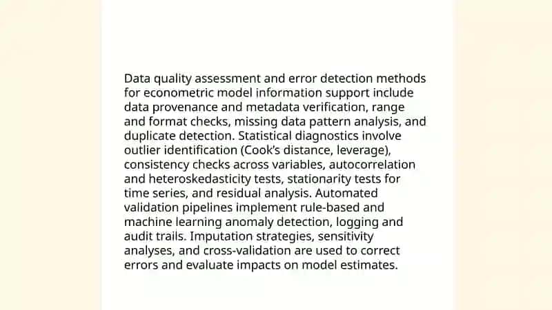 Information support of econometric models 4